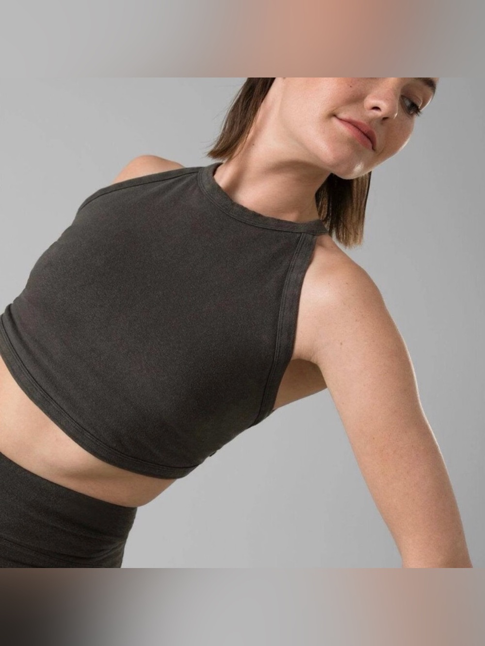 Prana Bohemia Hill Tie Back High-Neck Crop Tank